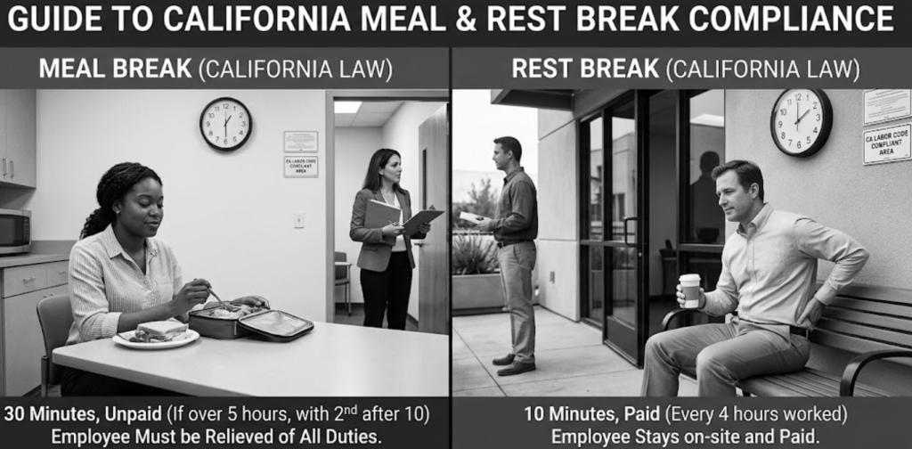 meal rest break law