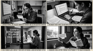 what to do when your paychec is late