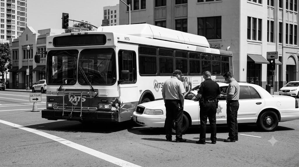 Crashes Involving an MTS Bus or Government Vehicle in San Diego